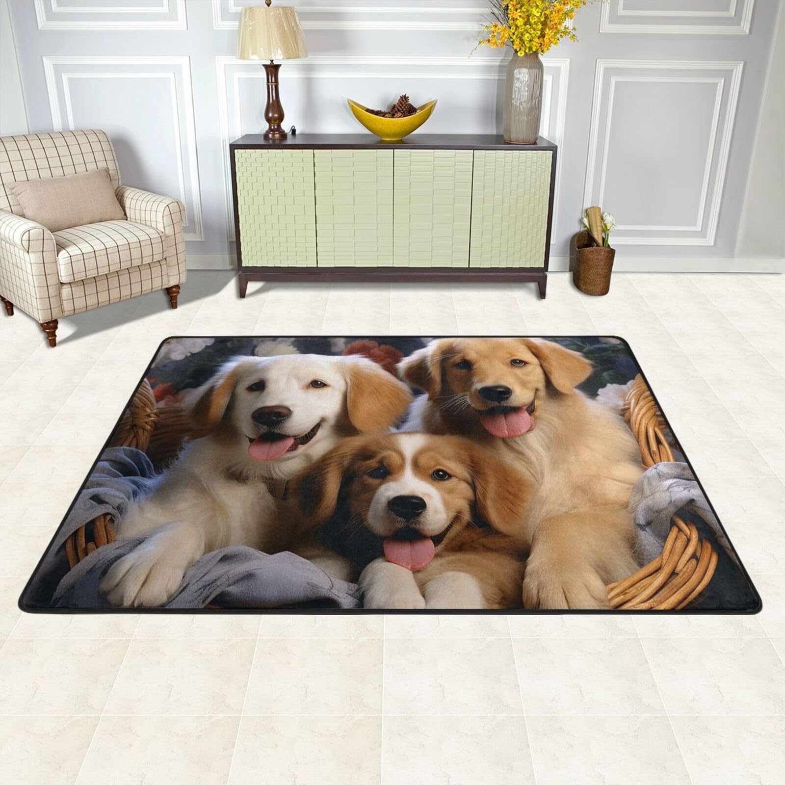 Tapis de sol intérieur doux pour buanderie et cuisine moderne