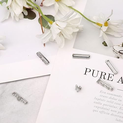 Miniatura 4 de 10 dijes para correa de reloj, decoración de diamantes con purpurina, correas de reloj inteligente, bandas con hebilla de metal para la serie Iwatch