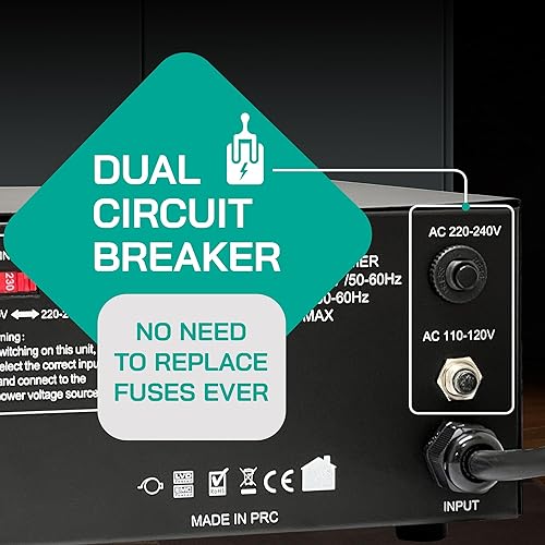 Miniatura 8 de LiteFuze Transformador de voltaje de 5000 vatios elevador hacia arribaabajo - Convertidor de potencia de 110 V a 220 V220 V a 110 V - Cable