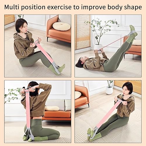 Miniatura 3 de Banda de resistencia para pedal de yoga, juego de bandas de resistencia de tela, bandas de ejercicio de 20 a 120 libras para hombres y mujeres,