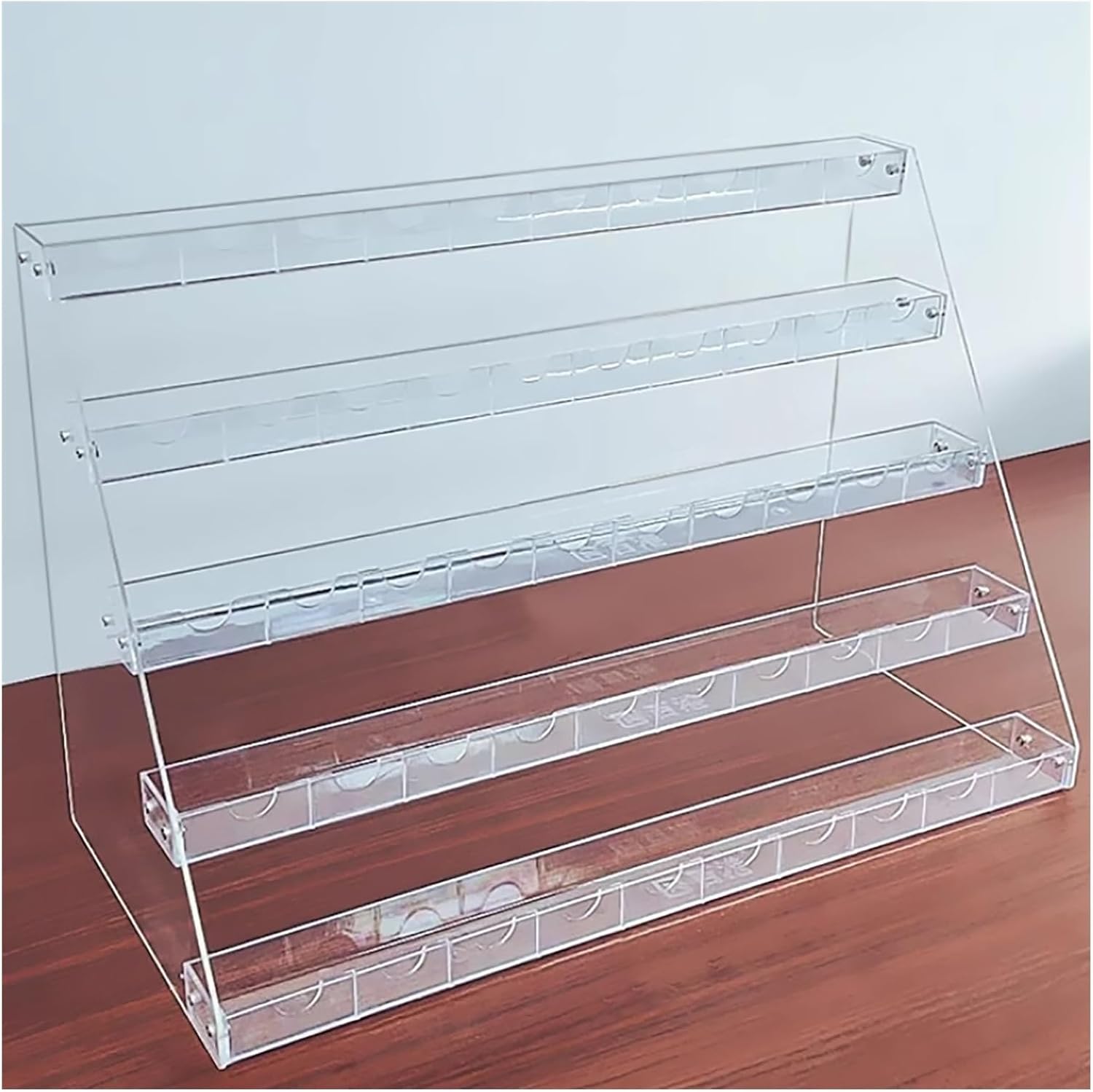 Cigarette Display Rack Shelf Retail Supermarket Convenience Store Cigarette Rack,Acrylic Stepped Design Countertop Cigarette Case Holder,Supermarket Cigarette Shelf Organizer(31.1x28.7x18.15cm)