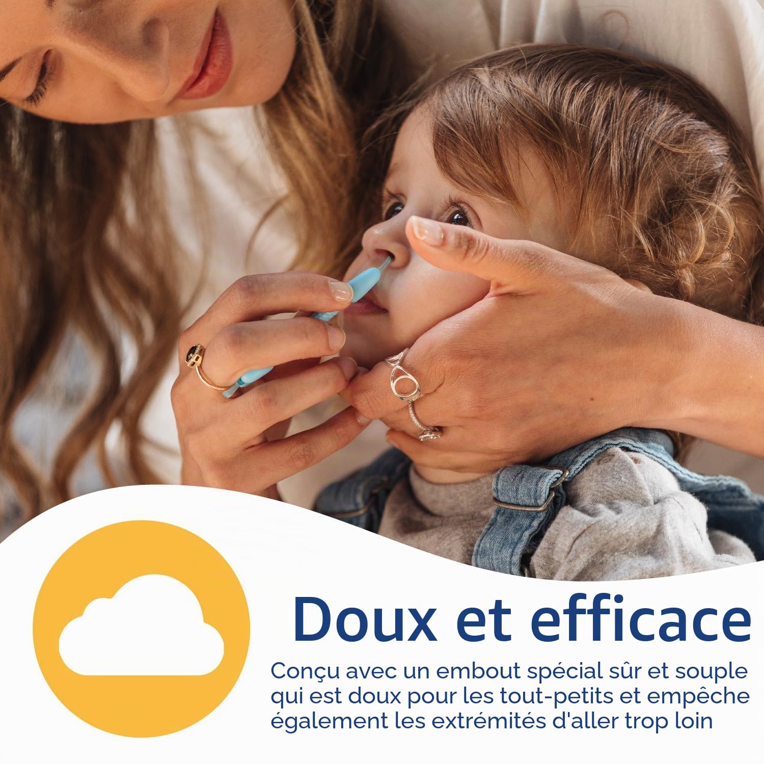 Nuby Dr. Talbot Outils Nettoyeur de Nez et d'Oreilles Bébé | Boîte de Voyage Hygiénique | Doux à Double Embout pour Retirer Facilement le Mucus et la Cire | Pack de 2 | Vert et Bleu