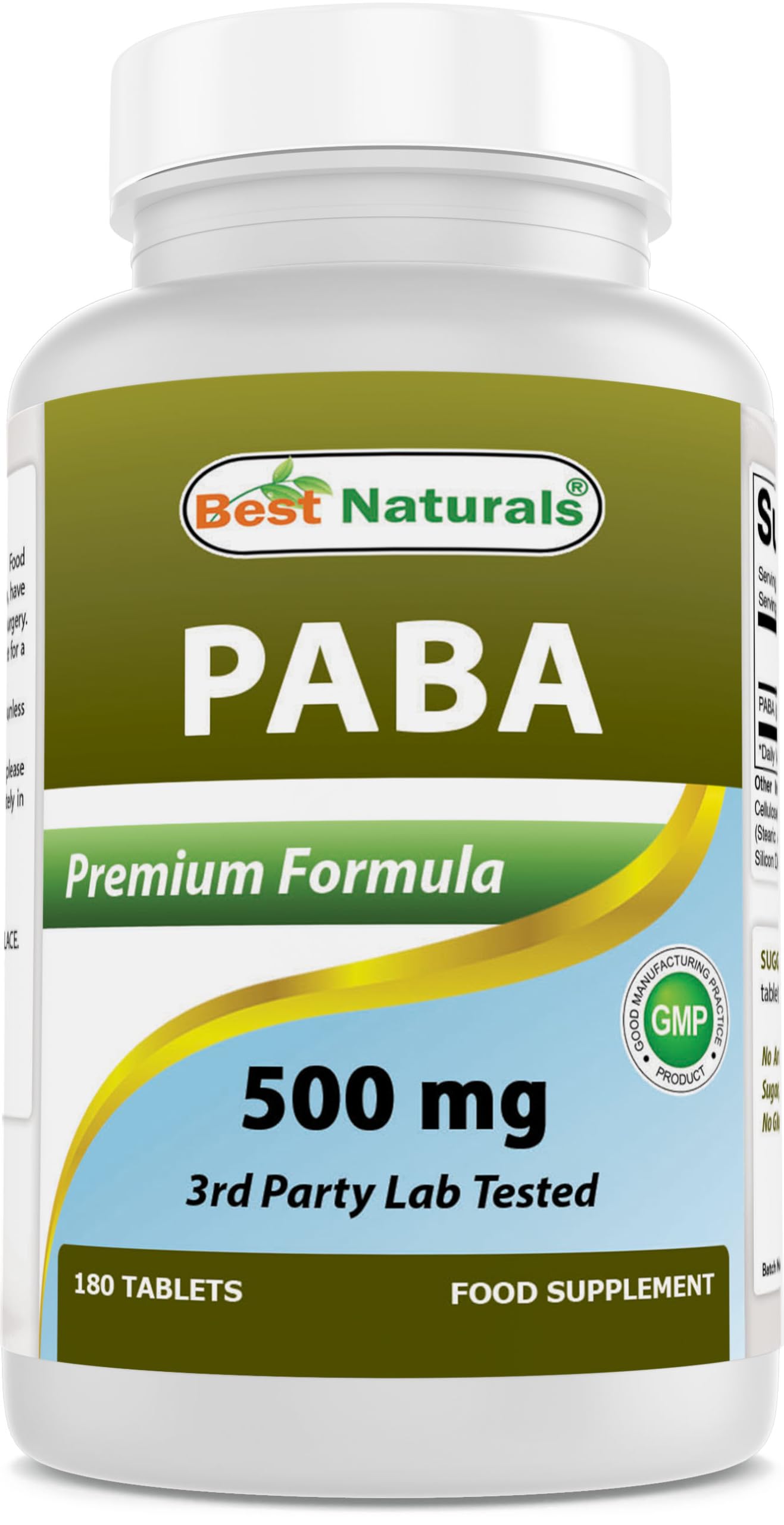 PABA 500 mg 180 Tablets