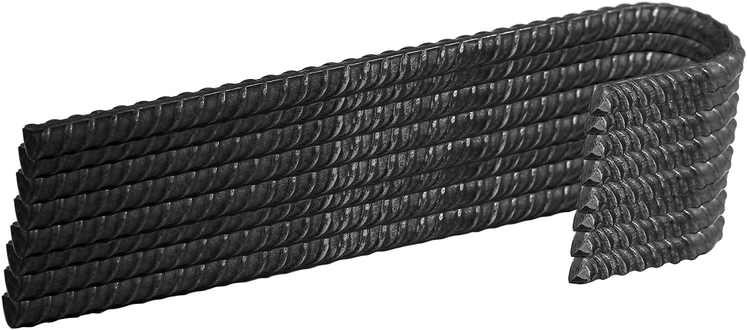 Pinnacle Mercantile Rebar Stakes J Hook Heavy Duty Steel Ground Anchors 12 inch Chisel Point End (16, Galvanized Steel Rebar 12" 1/2" Round)