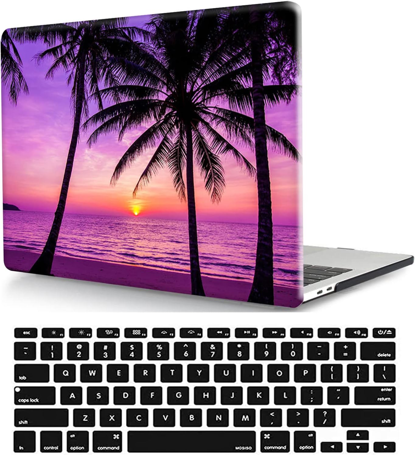 Laptop Case Compatible with New MacBook Air 13 Inch Case 2020 2019 2018 Release A2337 M1 A2179 A1932 with Retina Display & Touch ID, Plastic Hard Shell Case & Keyboard Cover Skin - Sunset