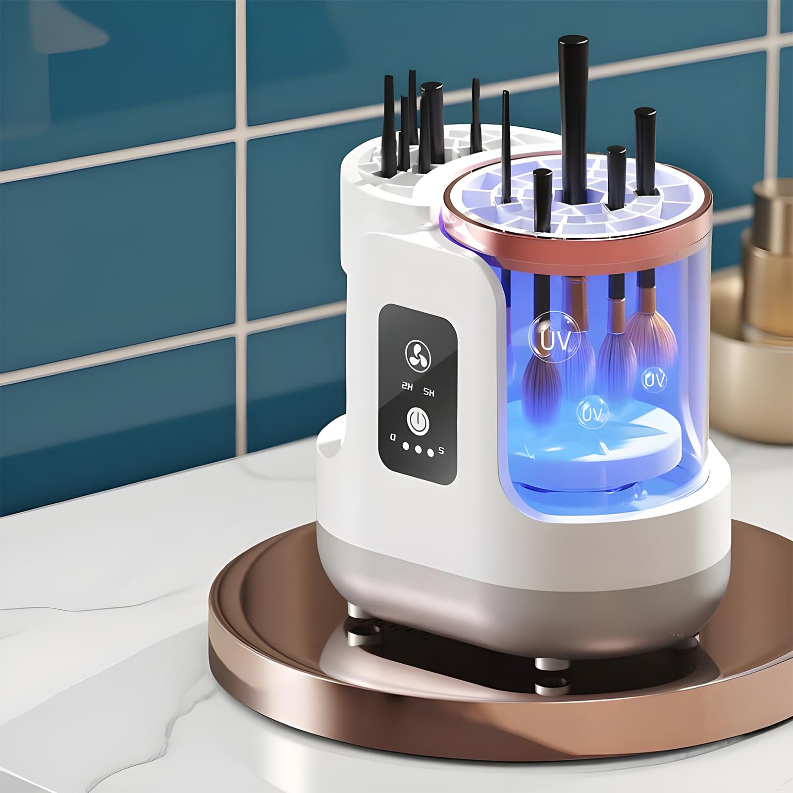 Pulitore Elettrico Per Pennelli Da Trucco,Asciugatura Rapida E Lavaggio Delicato | Pulitore Elettrico Per Pennelli | Per Appassionate Trucco Casa Bellezza Ombretti