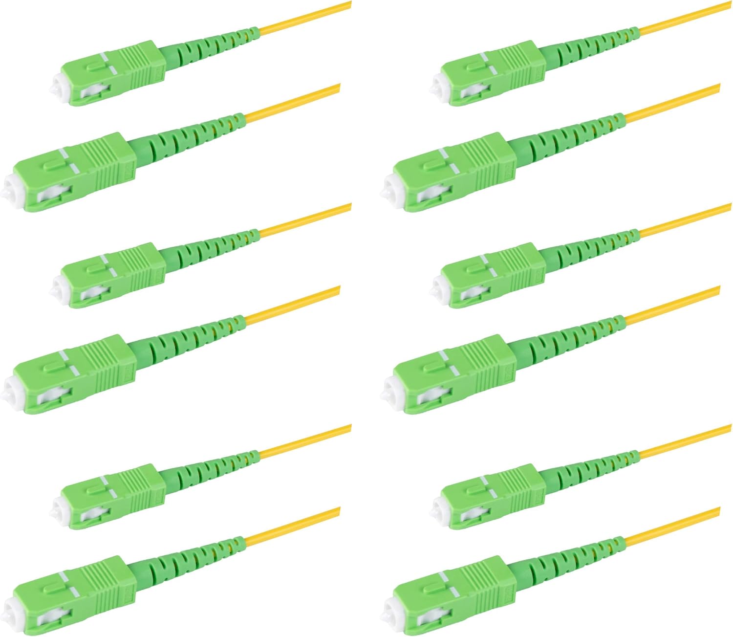 SpeedyFiberTX &ndash; 6本パック 200フィート SC/APC - SC/APC スリム シンプレックスライザー OFNR