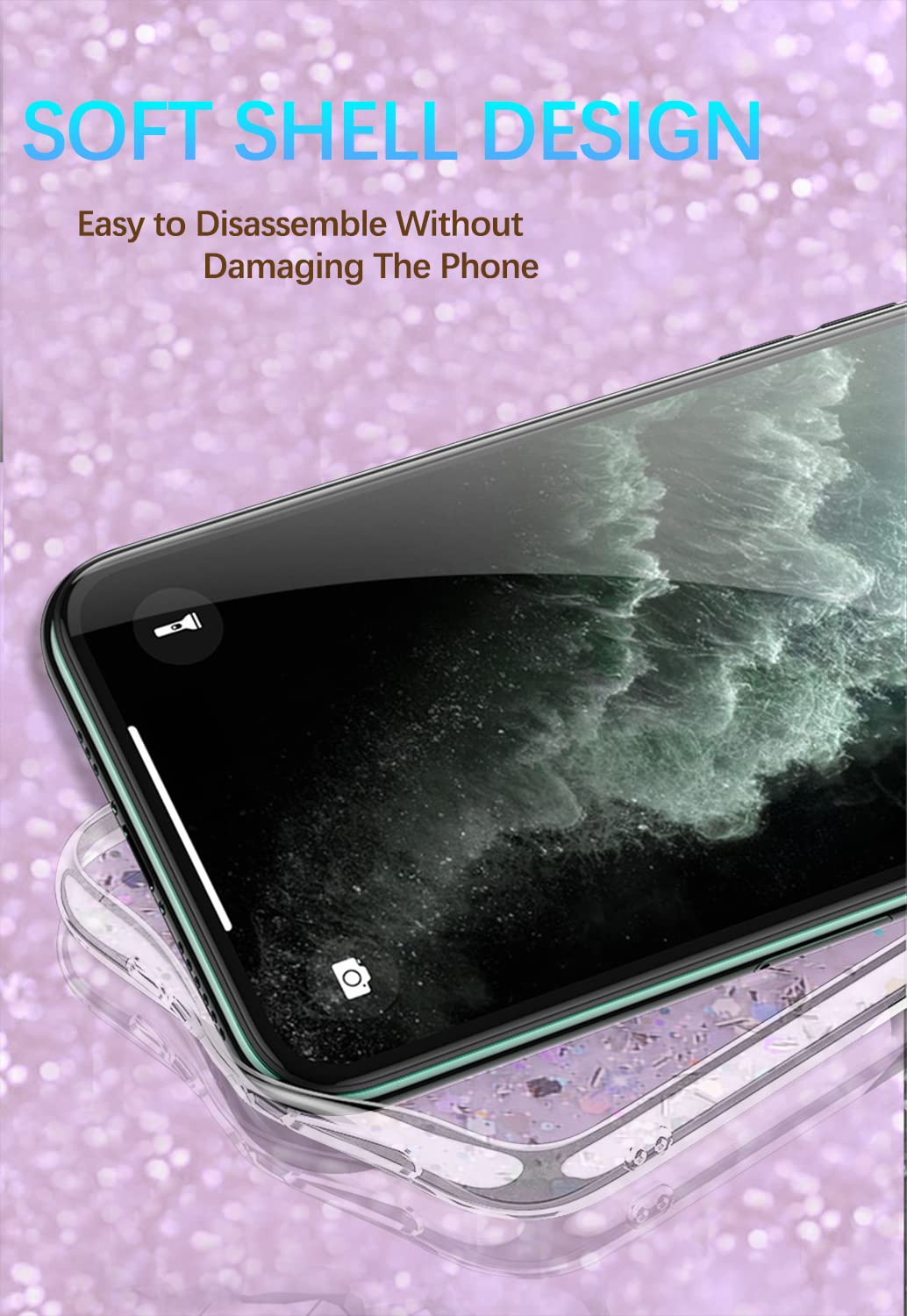 Amazon.co.jp: Wousunly ケース対応：OPPO A54 5Gケースきらきらクリア