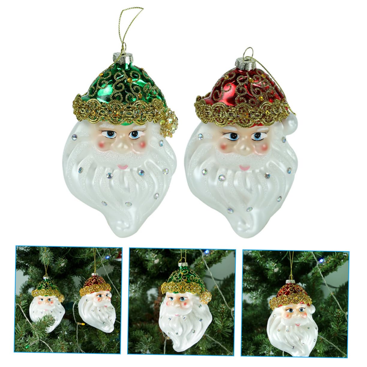 PRETYZOOM 6 Pz ornamenti di babbo natale addobbi per l'albero di natale ornamenti per la testa di babbo natale angeli natalizi angioletti natalizi decorazioni casa ciondolo a tema natalizio