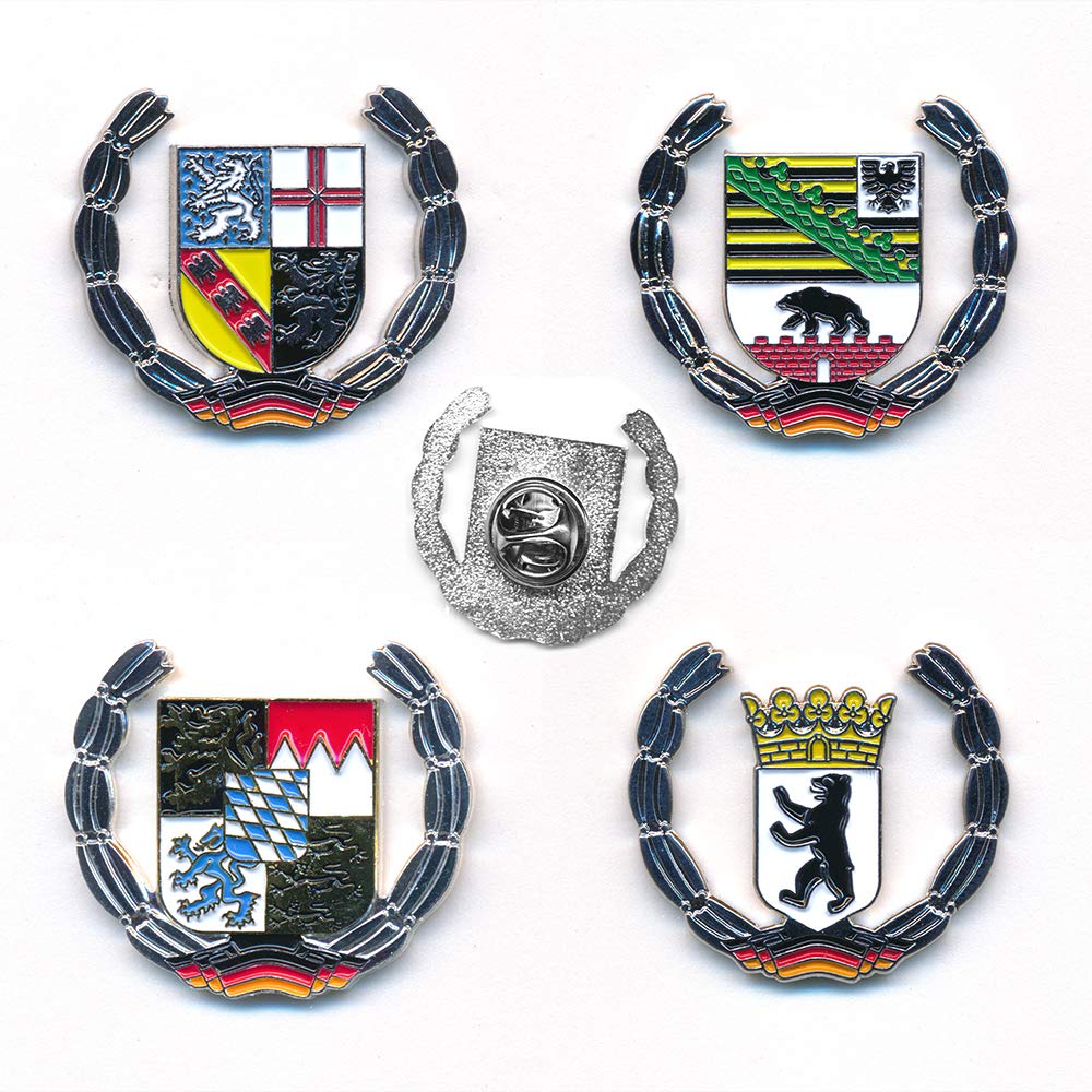 Sammlung Bundesländer Wappen Deutschland Flaggen Metall Button Pin Anstecker