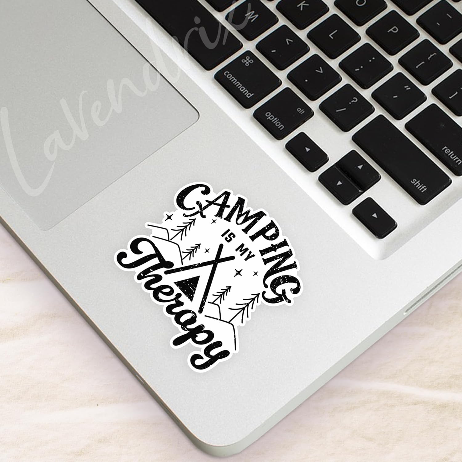Condition photo showing New/Like New for (3pcs) Camping is My Therapy Sticker Funny Sayings Quotes Outdoor Nature Adventure Lovers Inspirational Phrase Vinyl Decal Stickers for Tumbler Laptop Kindle Water Bottles Books Phone - Size 3x3