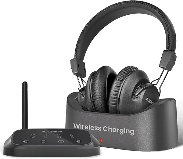 Avantree HT5009 Plus - Ultra Comfortable Wireless Headphones for TV Watching, 60h Playtime, Clear Voice & Enhanced Volume for Seniors & Hard of Hearing, Compatible with Samsung, LG & Other TVs