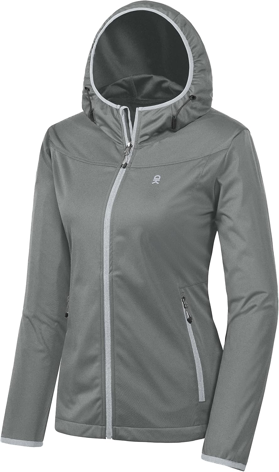 Little Donkey Andy Women's Lightweight Hooded Softshell Jacket for Running Travel Hiking, Windproof, Water Repellent : Sports & Outdoors