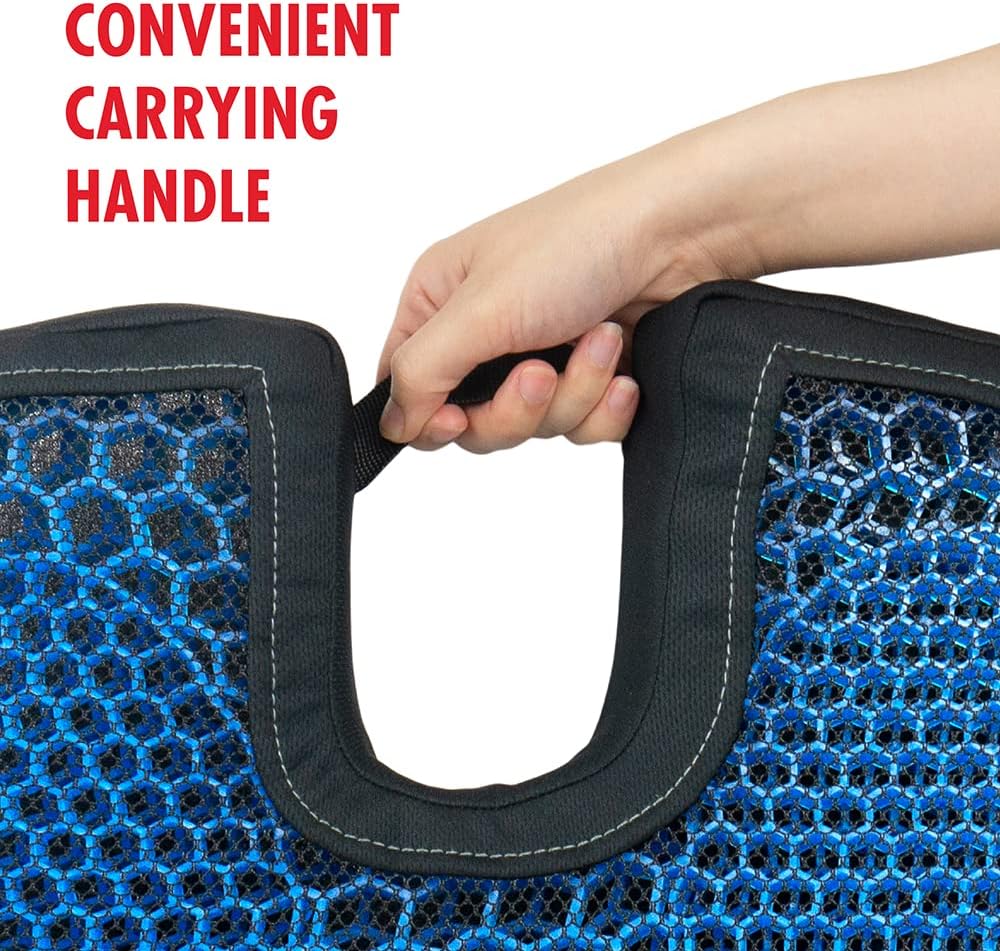 HEALTHMATE IN9115 Comfy Gel Coccyx Cushion Gel Seat Cushion for Long Sitting for Back, Sciatica and Tailbone Pain Relief, for Office Chair, Car, Wheelchair, Long Trips