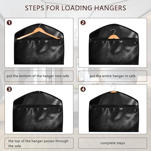 Miniatura 6 de Sdstone Hanger Diversion - Caja fuerte ignífuga e impermeable con cerradura y pequeña bolsa ignífuga, bolsillo oculto, ropa colgante con bolsillo