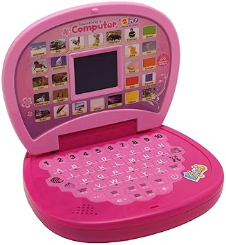 Instashopii Educational Learning Kids Laptop, LED Display, with Music (Assorted Color)