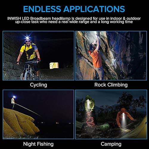 Miniatura 6 de Faro LED recargable, iluminación de 230 con luz trasera roja, 10 modos, IPX6 impermeable, súper brillante y cómoda para correr, campamento,