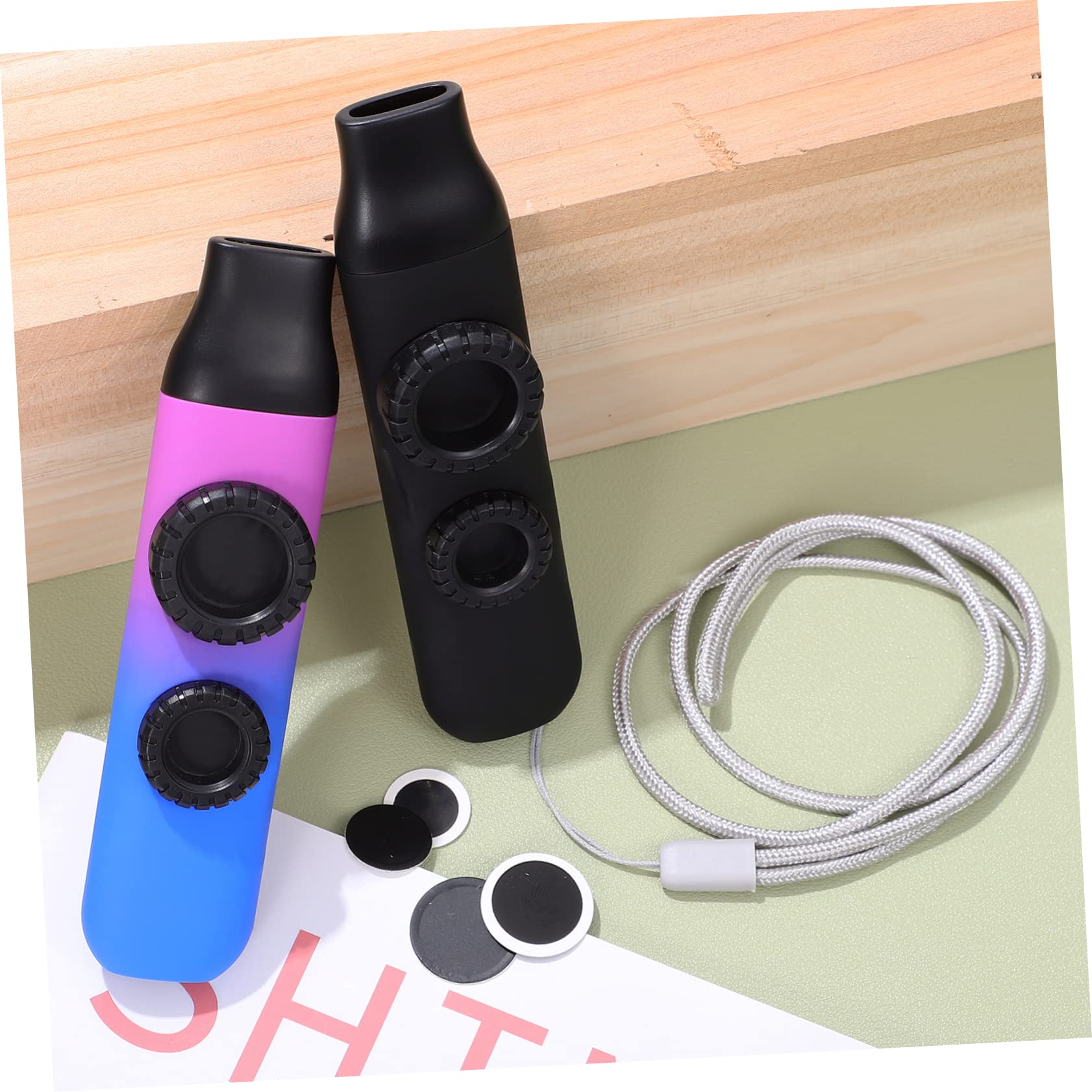 TOYANDONA 4sätze Tragbare Kazoo Musikinstrumente Mit Ersatzmembranen Und Runden Membranen Für Musikliebhaber Und Partys Farbverlauf