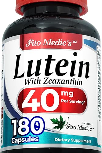 FITO MEDIC'S Laboratorio  luteína  180 cápsulas  40 mg  luteína 40mg  suplementos de luteína y zeaxantina  extracto concentrado  luteína 40 mg
