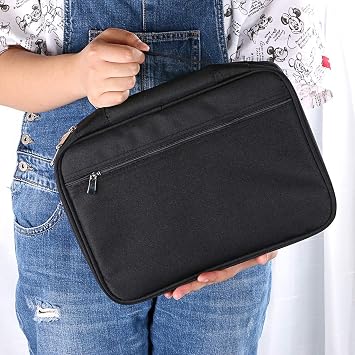 BTSKY Colored Pencil Case 220 Slots Pen Pencil Bag Organizer with Handy Wrap Portable- Multilayer Holder for Prismacolor Crayola Colored Pencils & Gel Pen(Black)