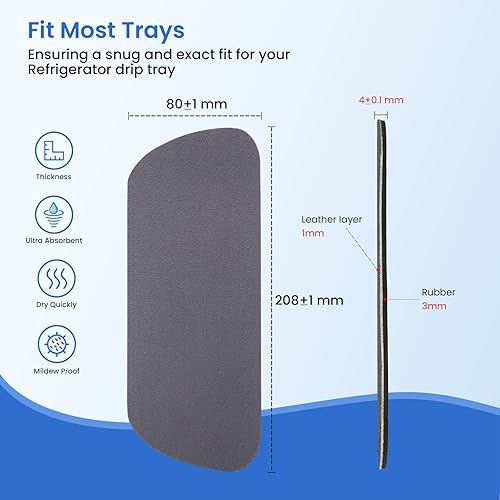 Miniatura 7 de GLACIER FRESH XWF - Repuesto para filtro de agua para refrigerador GE XWF y colector de goteo para refrigerador cortable