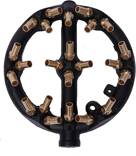 Miniatura 6 de TFCFL Quemador de chorro de 23 puntas, 126,500 BTUHR G12 Boquilla de forma redonda Jet Cuerpo de hierro fundido de gas natural con puntas de latón