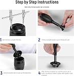NEEWER Lens Sucker and Spanner Kit, IC Pick Up Vacuum Suction Pen with 7 Interchangeable Suction Cups and Curved Tips Camera Lens Spanner Wrench Stainless Steel Tool for Lens Repairing and Cleaning