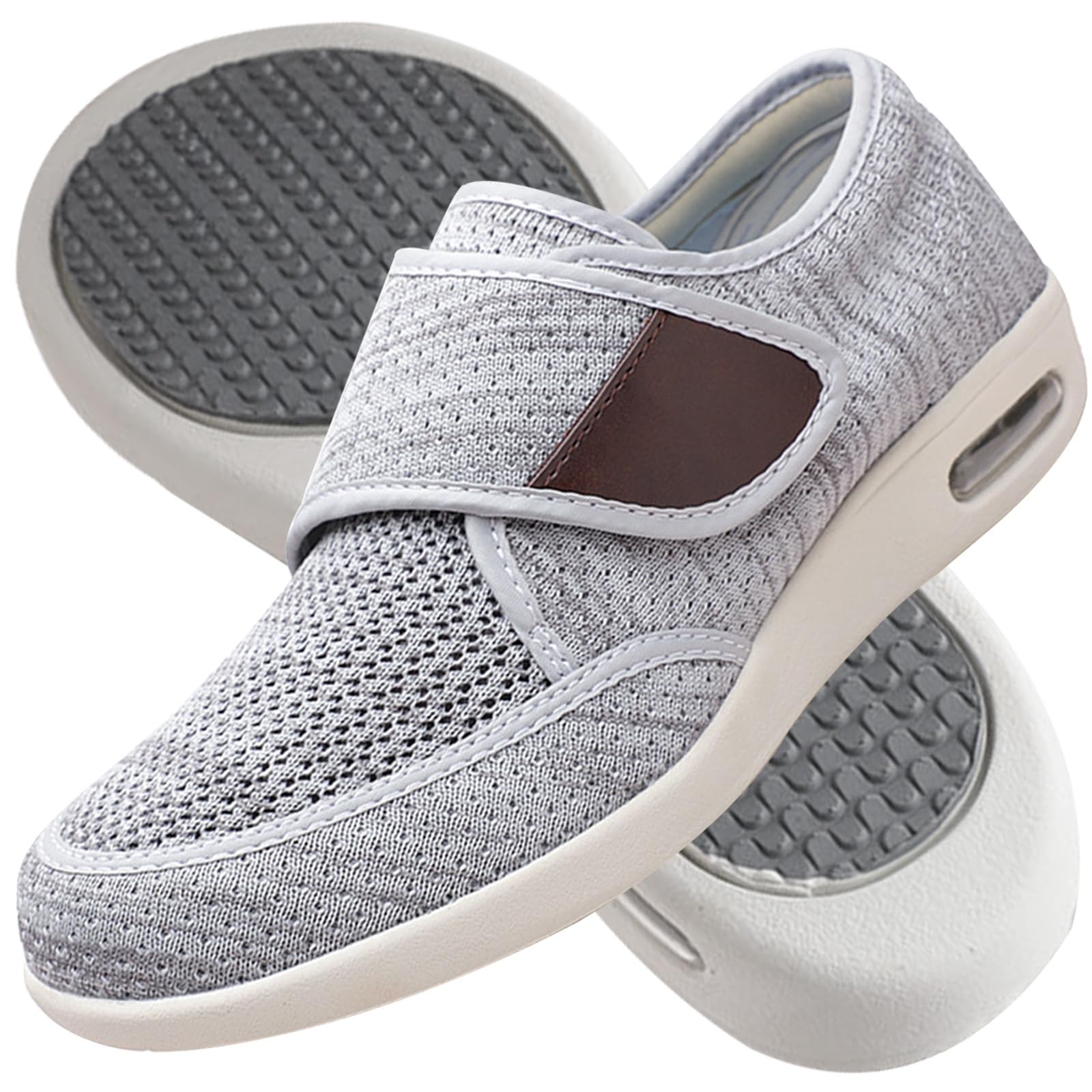 Schuhe Herren Klettverschluss Luftkissen Schlupfschuhe Outdoor Walking Sneaker orthopädische Diabetiker Wanderschuhe atmungsaktiv lässig
