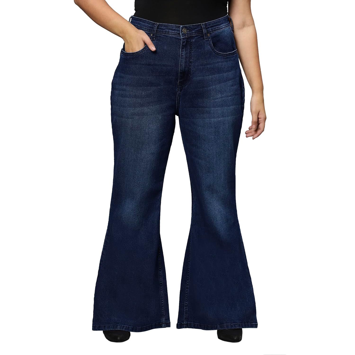 TURNING BLUE Extra Flare High Rise Stretchable Plus Size Jeans for Women - Review, Price and Buying Guide