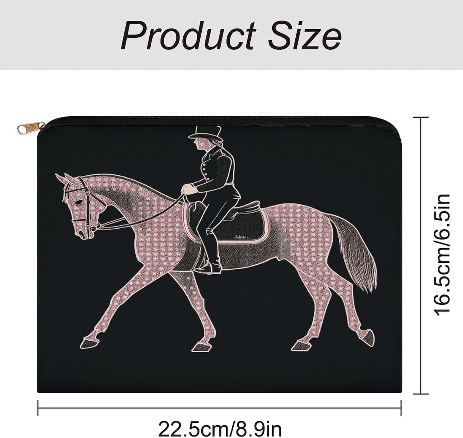 Dressage Dressage Rider Horse Makeup Bag Toiletry Bag Cosmetic Bag image 2