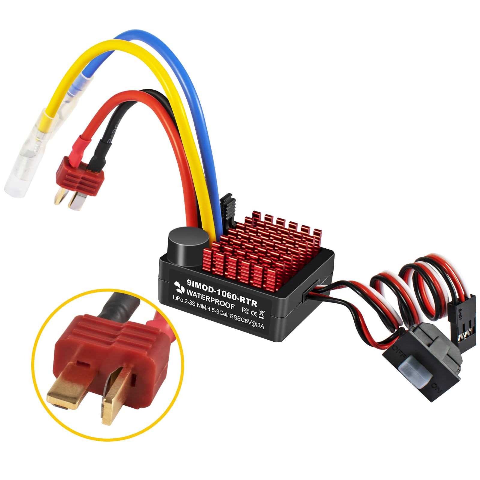 9IMOD 60A Brushed Fahrregler Fahrtenregler Speed Controller ESC für 1/10 RC Car