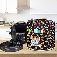 Vista 12 de Cubierta abstracta para freidora de aire con estampado de corazón, cubierta de olla a presión de 3 cuartos de galón, cubierta antipolvo para olla a