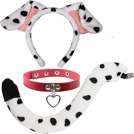 Adorable Dalmatian Ears Headband Costume Set