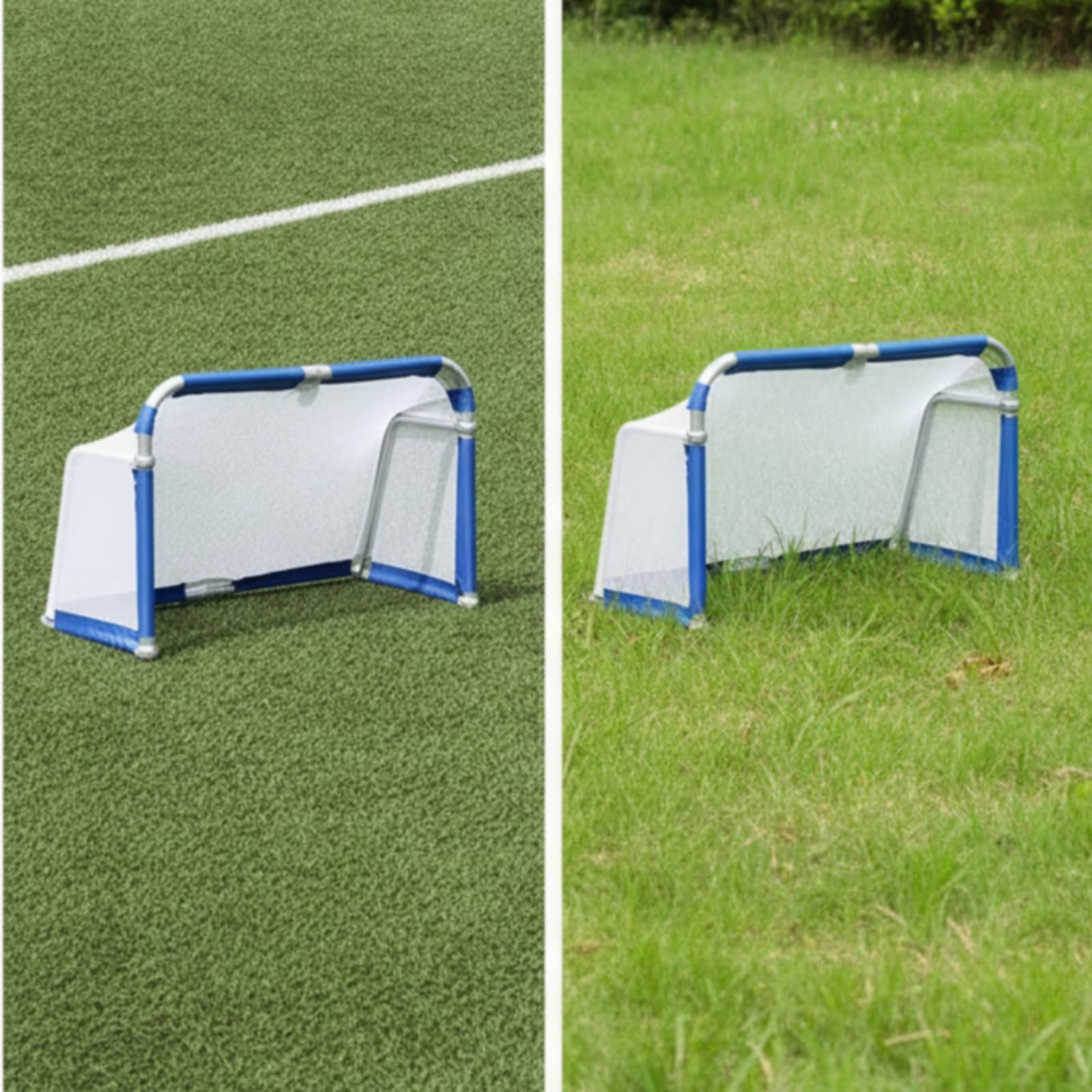 Amagogo Porta da Calcio Pieghevole Portatile Rete da Calcio Porta Allenamento Obiettivo Passaggi Struttura in Lega di Alluminio con Piedini Stabilizzatori