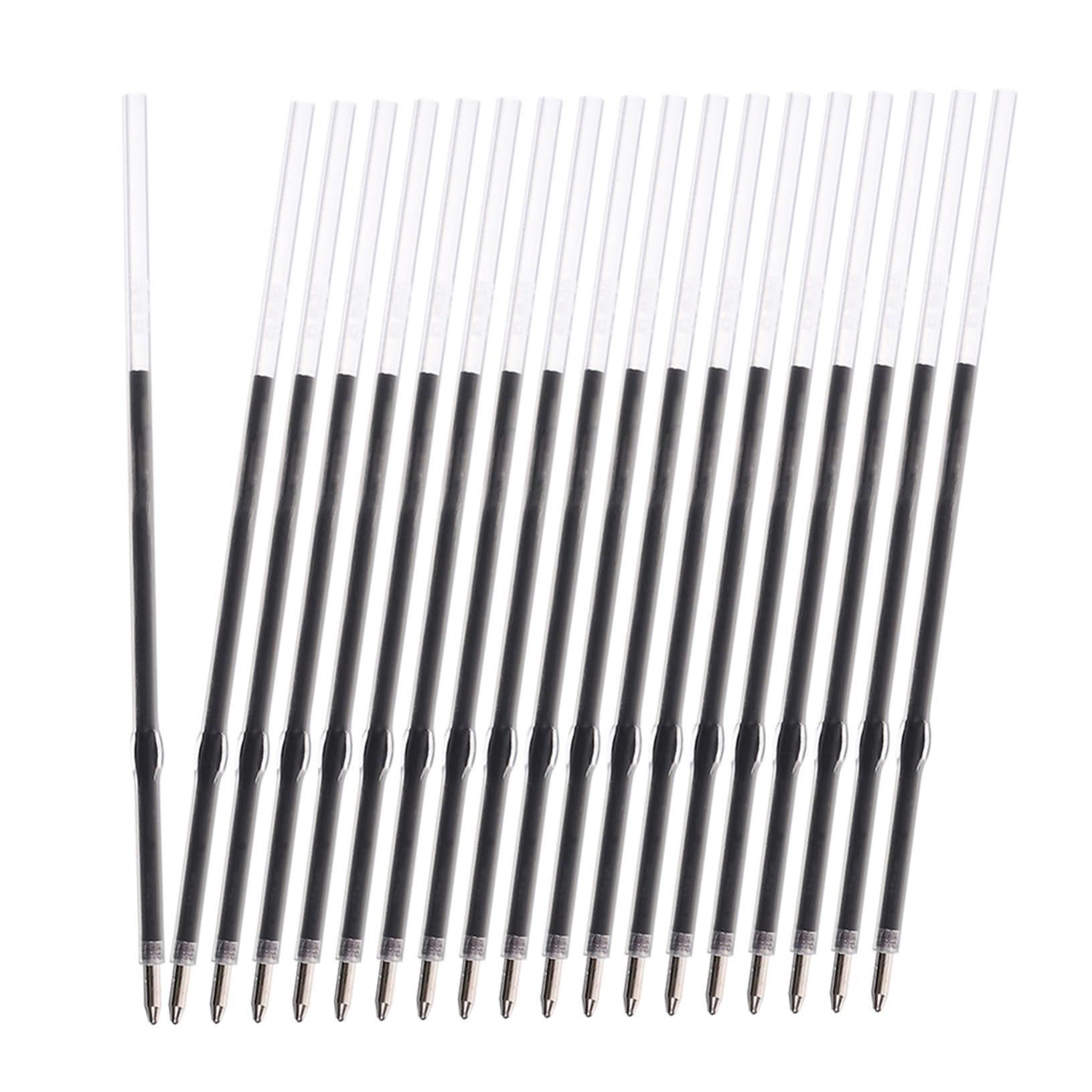 600 Pièces Recharges Stylo Bille Noires Recharge Remplaçable pour Stylos Rétractables Fournitures Écriture pour Bureau École et Maison Lot de Boîtes