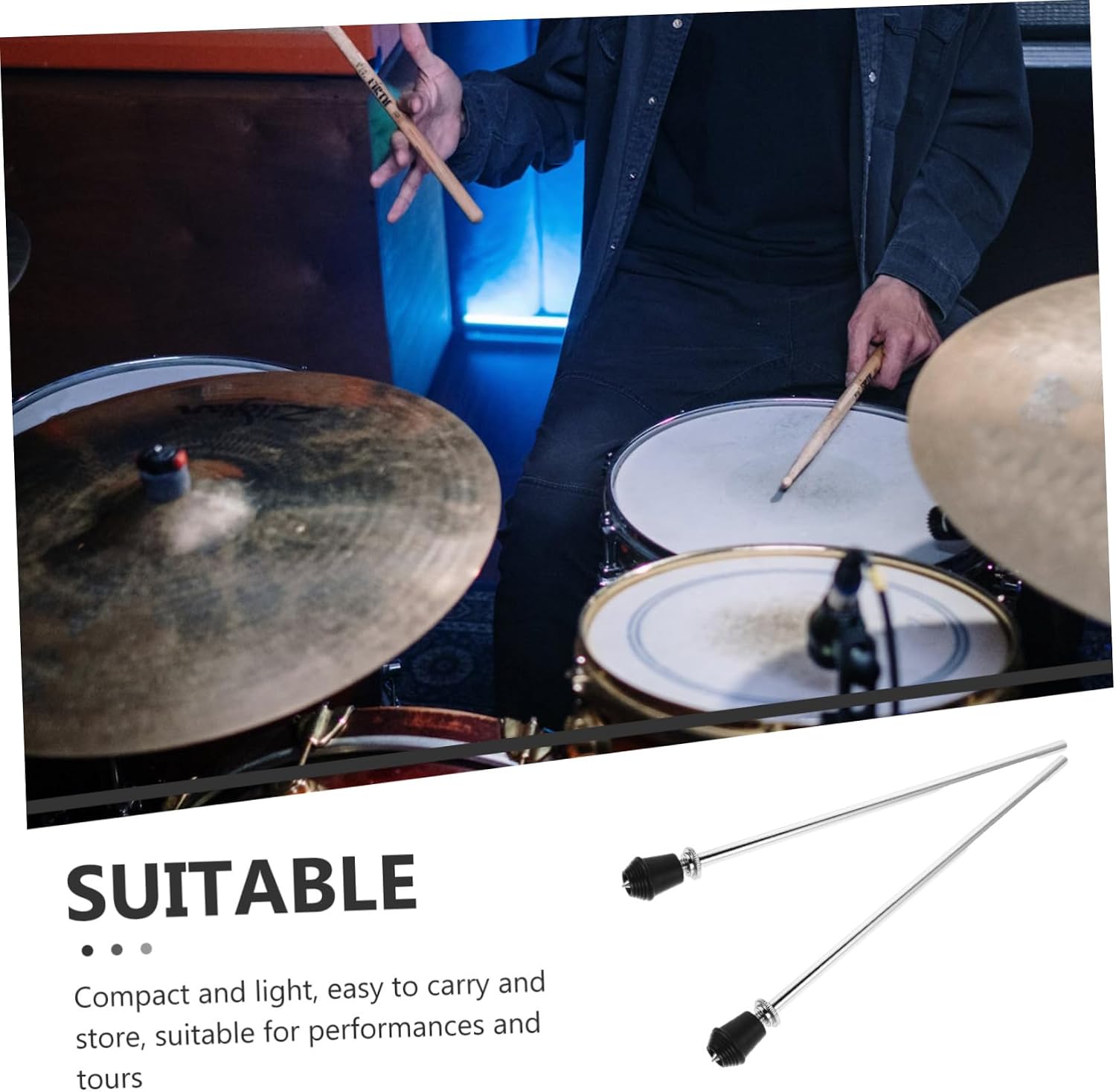 Vaguelly 2 Pcs Bass Drum Spurs Legs Lightweight Metal Floor Mount for Percussion Drum Set Accessories Easy Setup Height Angle for Comfortable Playing Experience