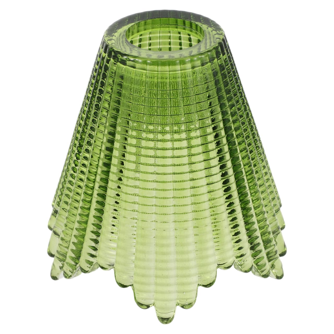 STOBAZA Green Tapered Glass Lamp Shade, Replacement Light Cover for Lamps