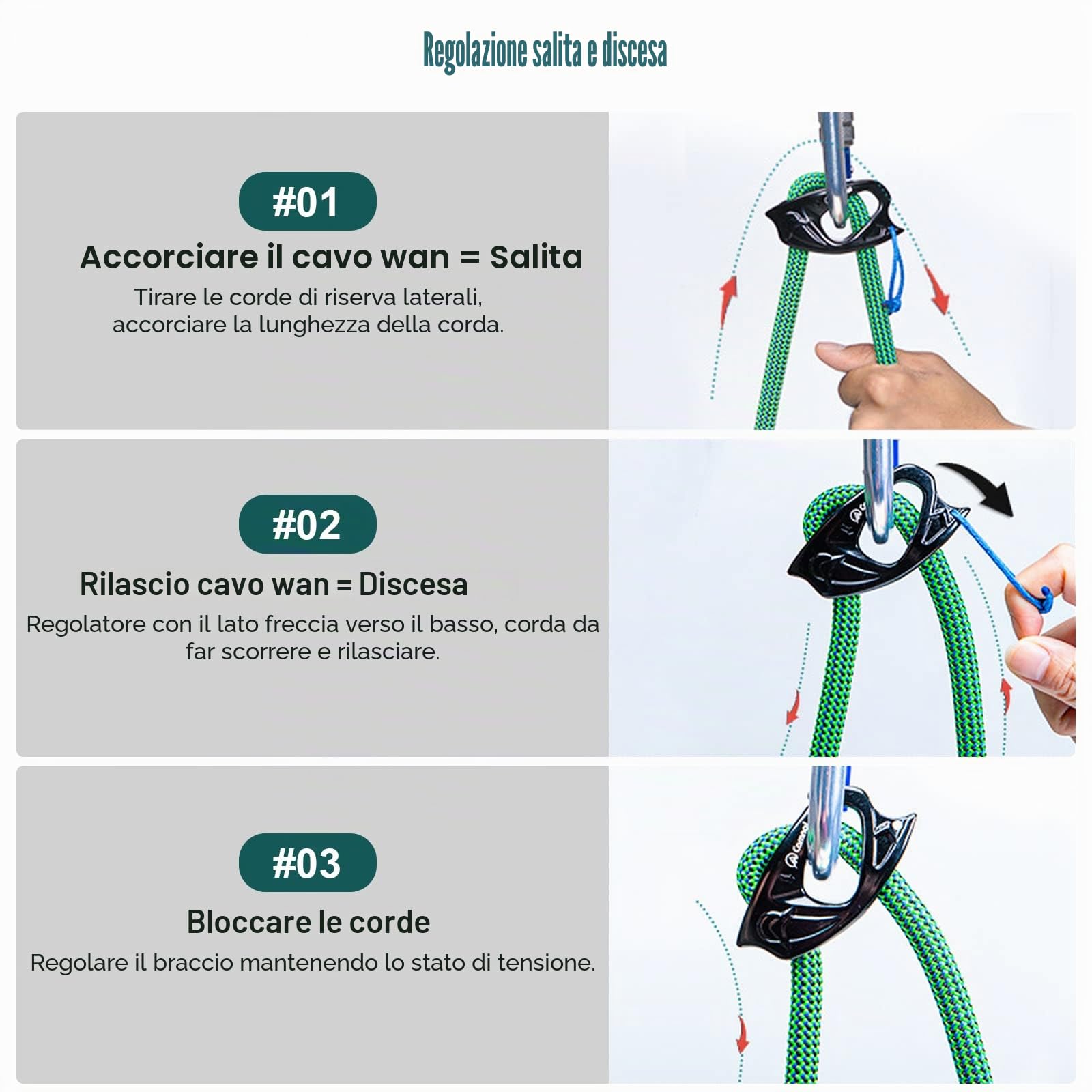 Cintura di sicurezza intermedia Connect Adjust, regolabile Belay Station Sling, 15-95 cm