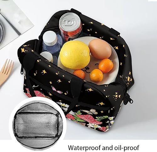 Vista 172 de doginthehole Bolsa de almuerzo portátil de teñido anudado azul, bolsa de almuerzo, organizador reutilizable, hielera para adultos, al aire libre