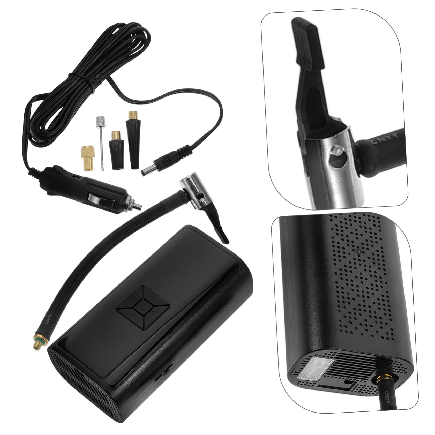 TOPBATHY Pompa Aria Portatile per Bicicletta e Auto Display Digitale 3-150psi 16l/min per Gonfiaggio Rapido Pneumatici Bici Elettriche e Auto