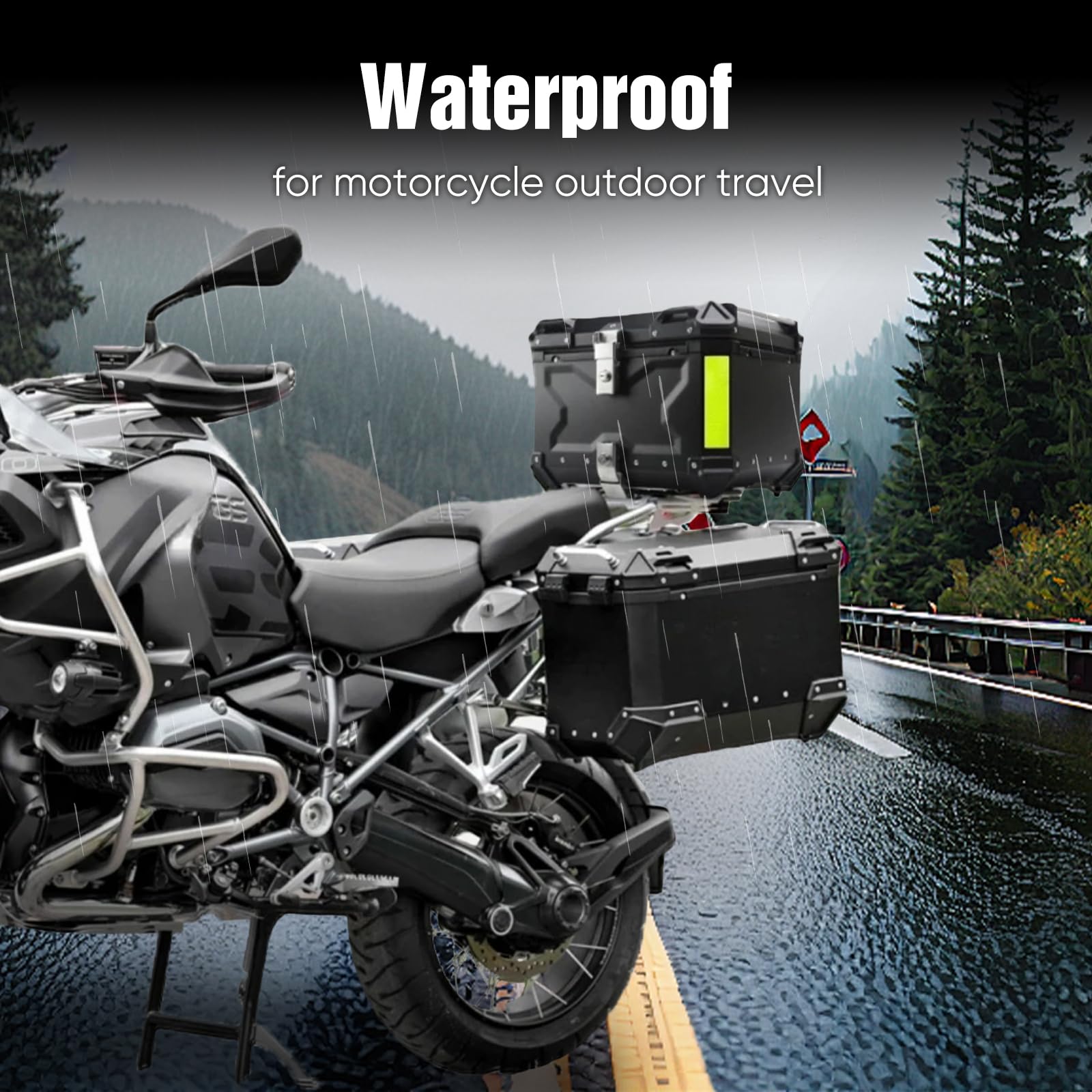 Motorrad Topcase 65L Alu - Wasserdichte Gepäckbox Mit Diebstahlschutz