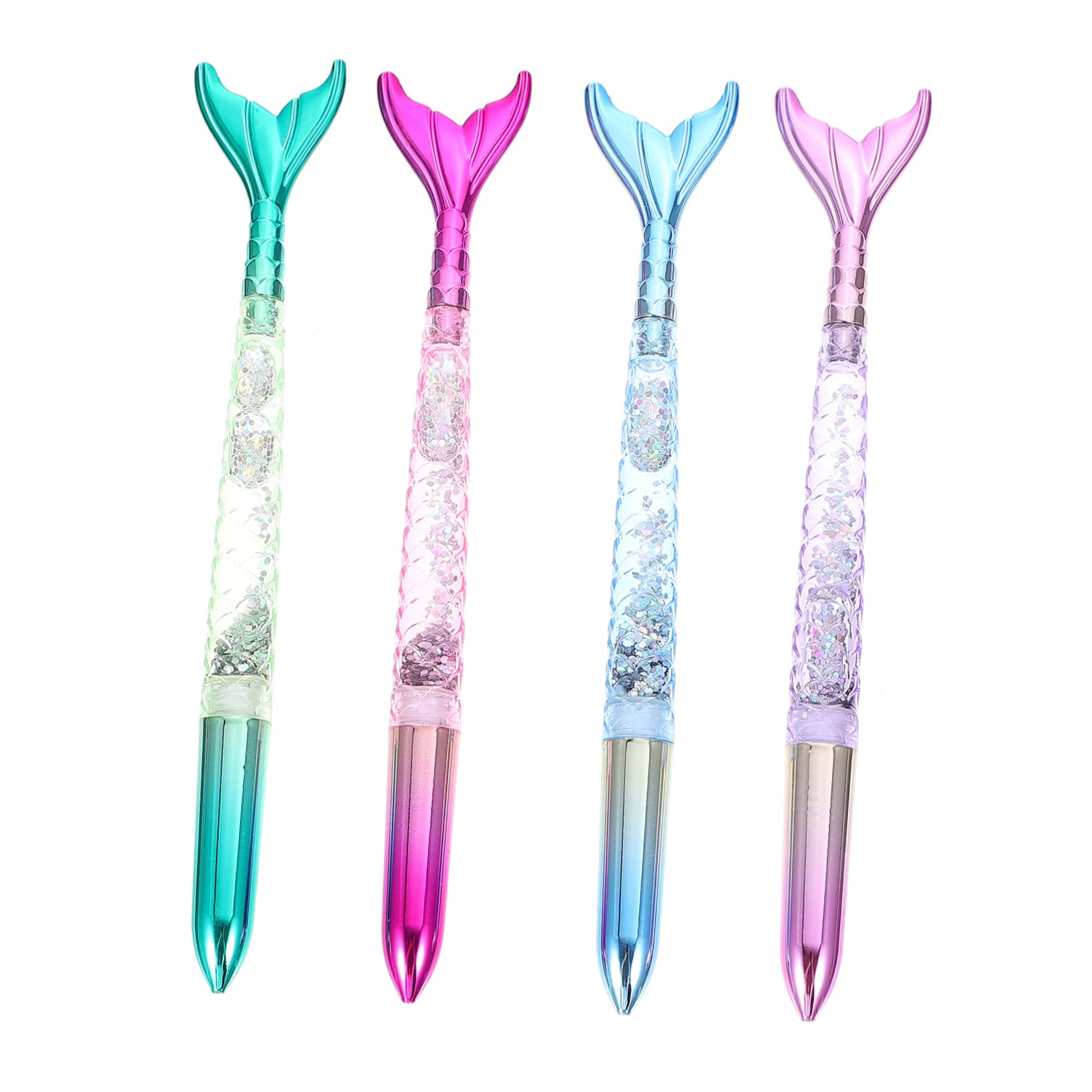SHINEOFI 40pièces Stylos à Gel Pailletés Forme De Sirène De Stylos à Bille Fournitures Scolaires Colorées Pour Étudiants