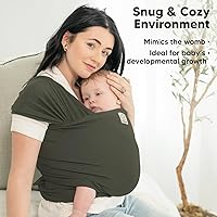 Vista 6 de Portabebés KeaBabies - Canguro de bebé todo en 1 original, fácil de usar, sin manos, para recién nacidos a niños pequeños, ligero, transpirable