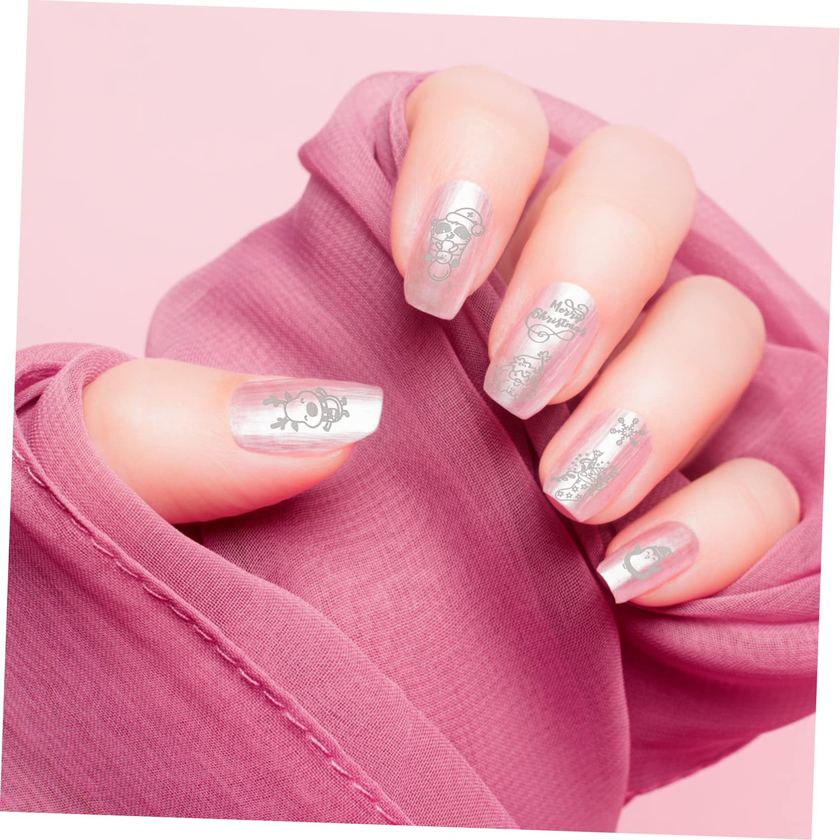 FRCOLOR 5sets Stampini Per Unghie Creativi Kit Manicure Piastre Per Stamping e Spugne Per Decorazioni Unghie Te Per e Ragazze