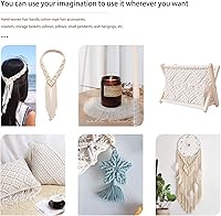 Vista 4 de Cordón de macramé luminoso, cuerda de tejer bohemia para manualidades, 0.118 pulgadas que brilla en la oscuridad, para tejer árbol de Navidad