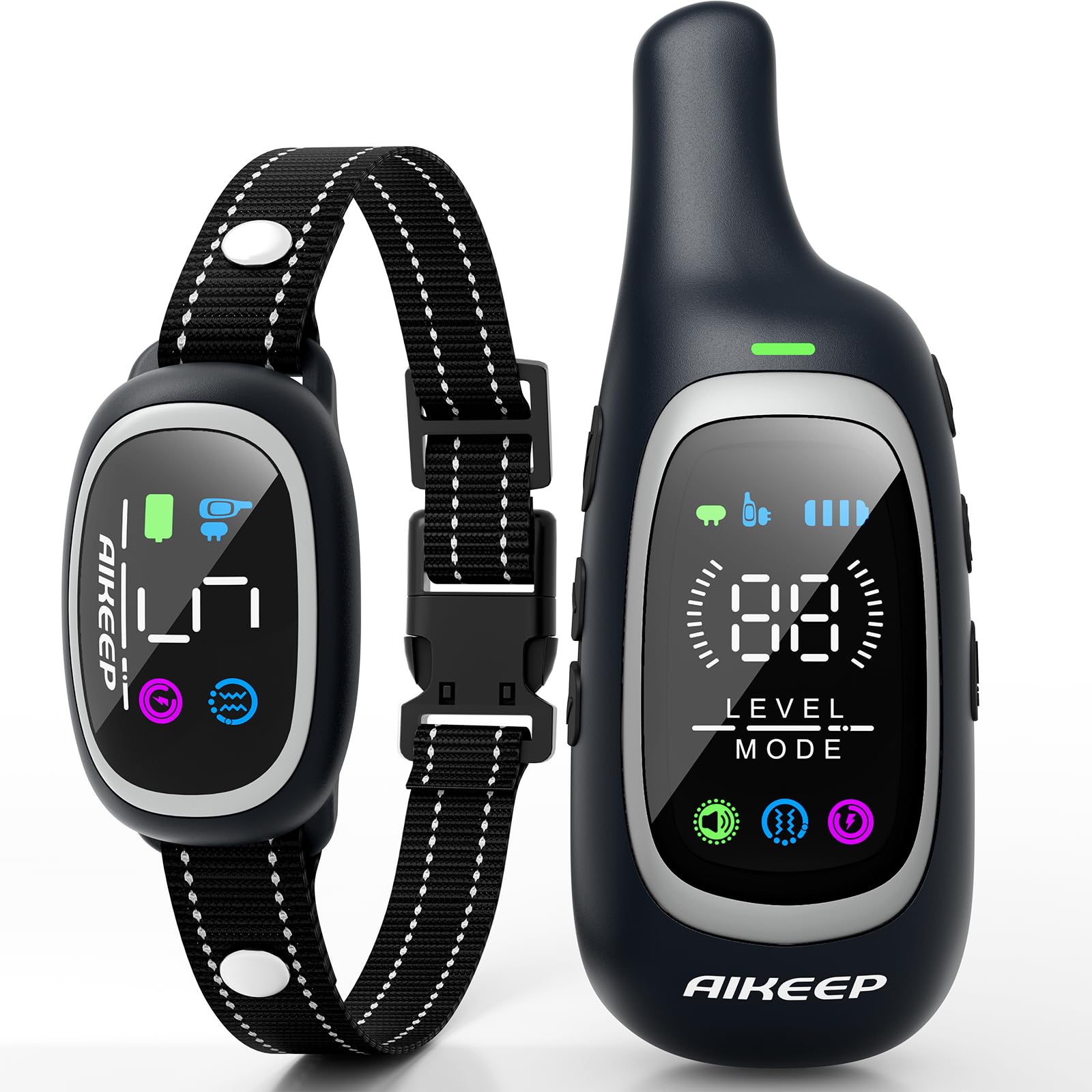 Photo 1 of 2-in-1 Dog Shock Collar and Bark Collar for Dogs – 3300FT Dog Training Collar with Remote, IP67 Waterproof e Collar with Anti-Bark/Beep/Vibration/Shock Modes for Small Medium Large Dog(8-120Lbs)