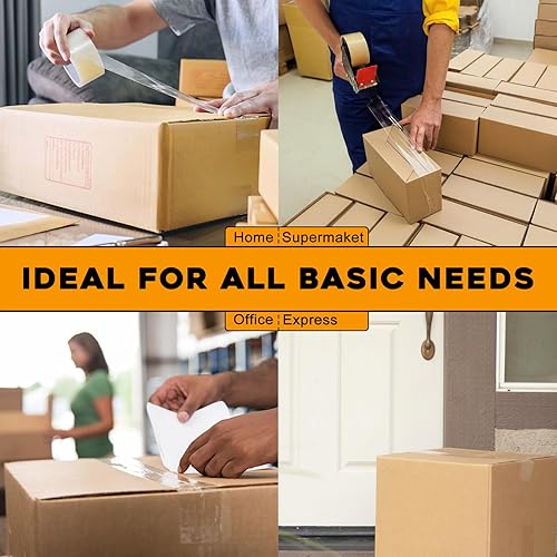 Miniatura 4 de Cinta de embalaje transparente resistente de 110 yardas por rollo (36 rollos) - 2 pulgadas de ancho 1.8 mil de grosor, cinta adhesiva resistente a