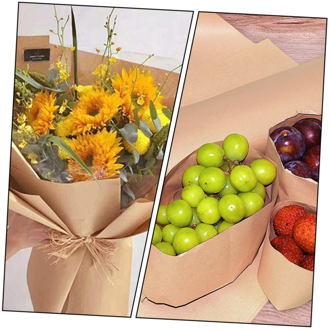MAGICLULU Papier Résistant Marron 30 Mètres X 45 Cm Rouleau Kraft pour Toucher Confortable Emballage Cadeau et Artisanat Diy pour Décorations et Bouquets