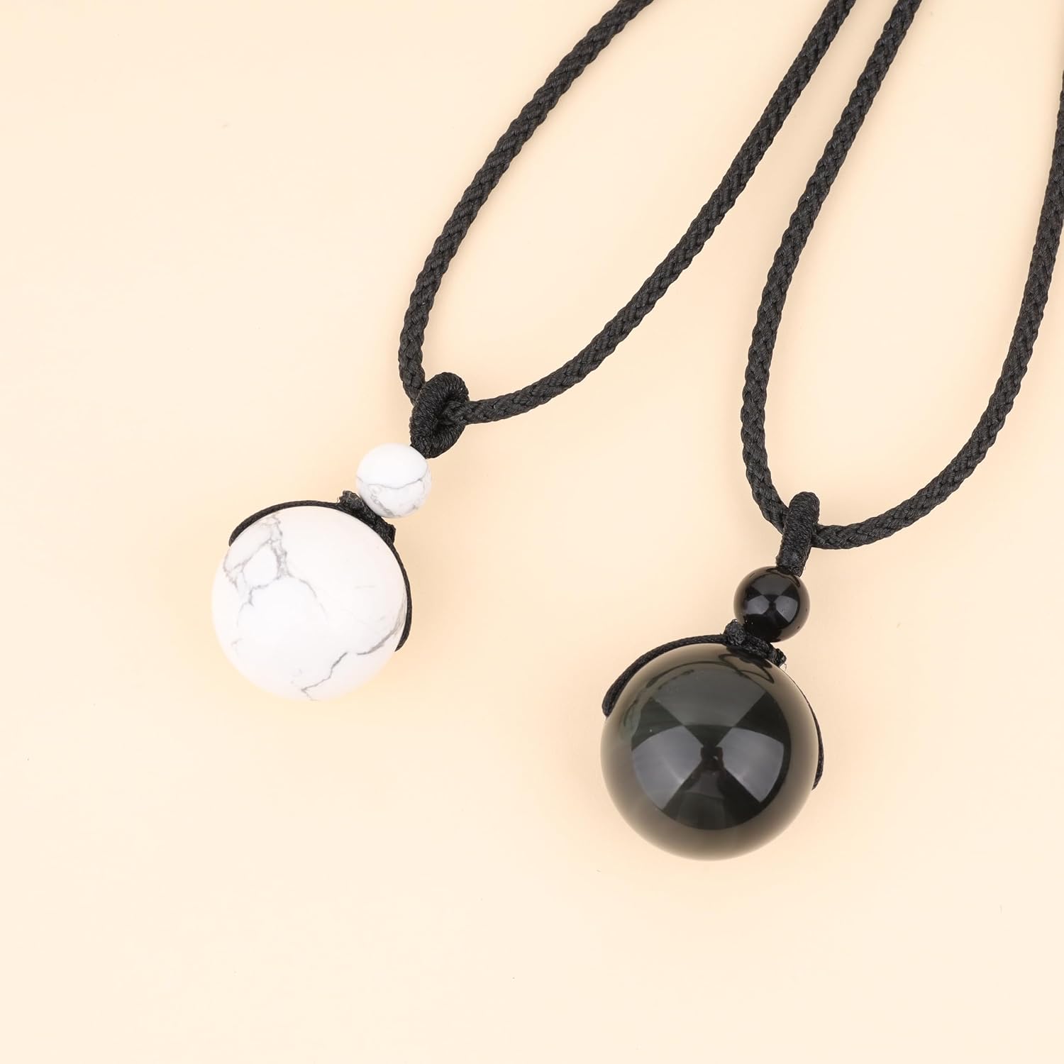 COAI Simple Crystal Bead His and Hers Necklaces Matching Couples Necklaces