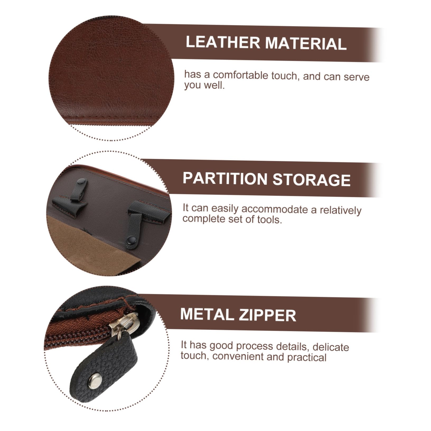 PLAFOPE Forbici Organizer Professionale Pu Custodia Marrone p e per in Compatto per Strumenti Accessori Parrucchieri e Truccatori da Salone per Chioma, per Viaggi